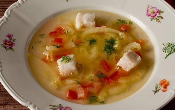 Rezept für Fenchel Fastensuppe mit Polardorsch