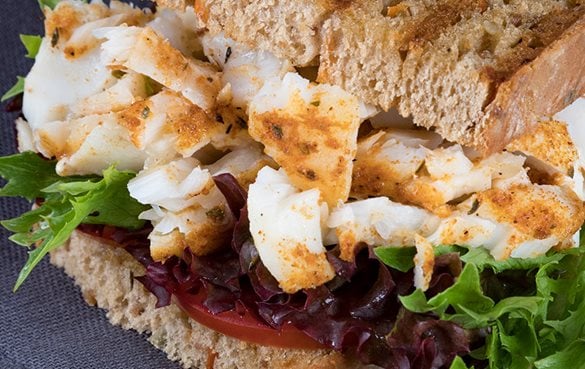 Rezept: Toasted Pulled Fish Sandwich
