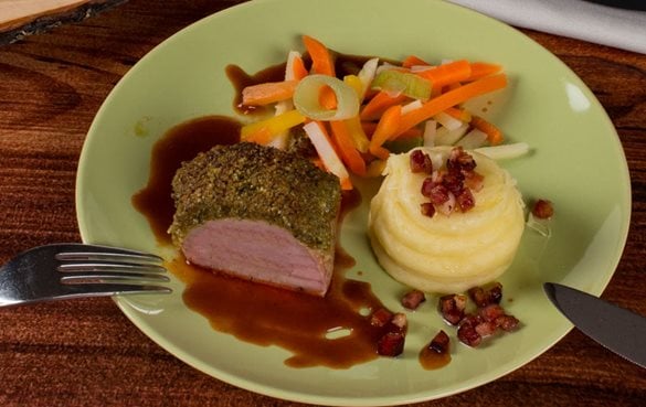 Iglo Schweinefilet mit Kürbiskern Kruste