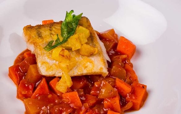 Iglo Kürbis Gulasch mit Zander