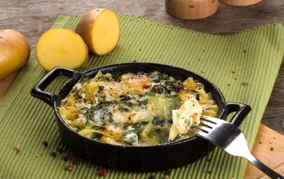 Iglo Kartoffelgratin mit Spinat