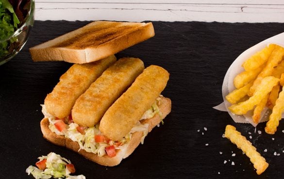 Iglo Clubsandwich mit Backfischstäbchen