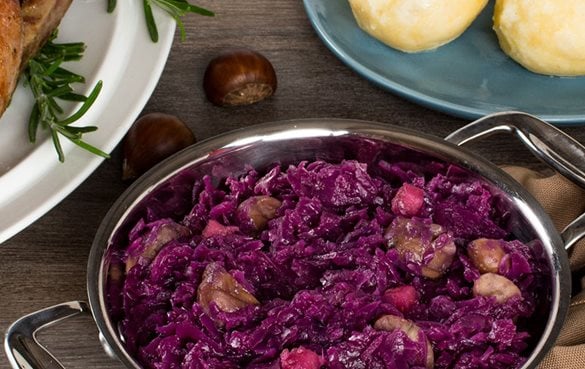 Iglo Gans mit Maronirotkraut und Kartoffelknödel