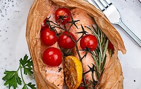 Lachs-Gemüse Päckchen