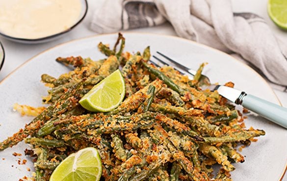 Fisolen im Knuspermantel