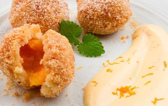 Iglo Marillenknödel mit Orangen-Zabaione