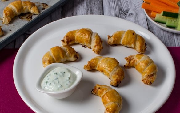 Rezept für Schinkenkipferl aus Blätterteig