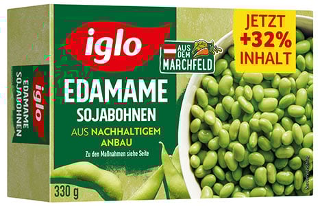 Iglo Sojabohnen Packung