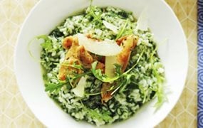 Colette risotto met spinazie en kip